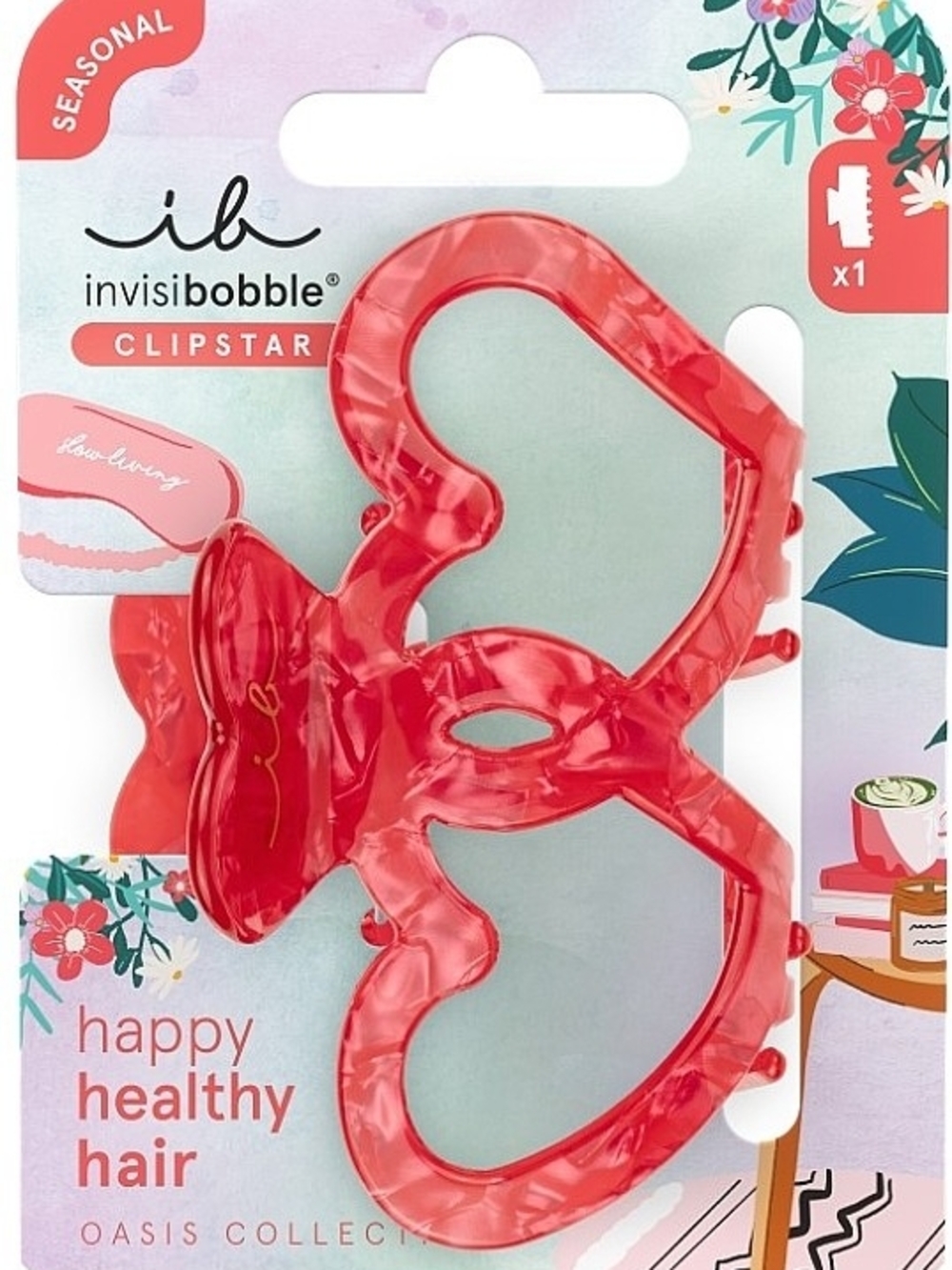 3 for $25  invisibobble Clipstar Heart Hair Clip Lover's Nest Red
